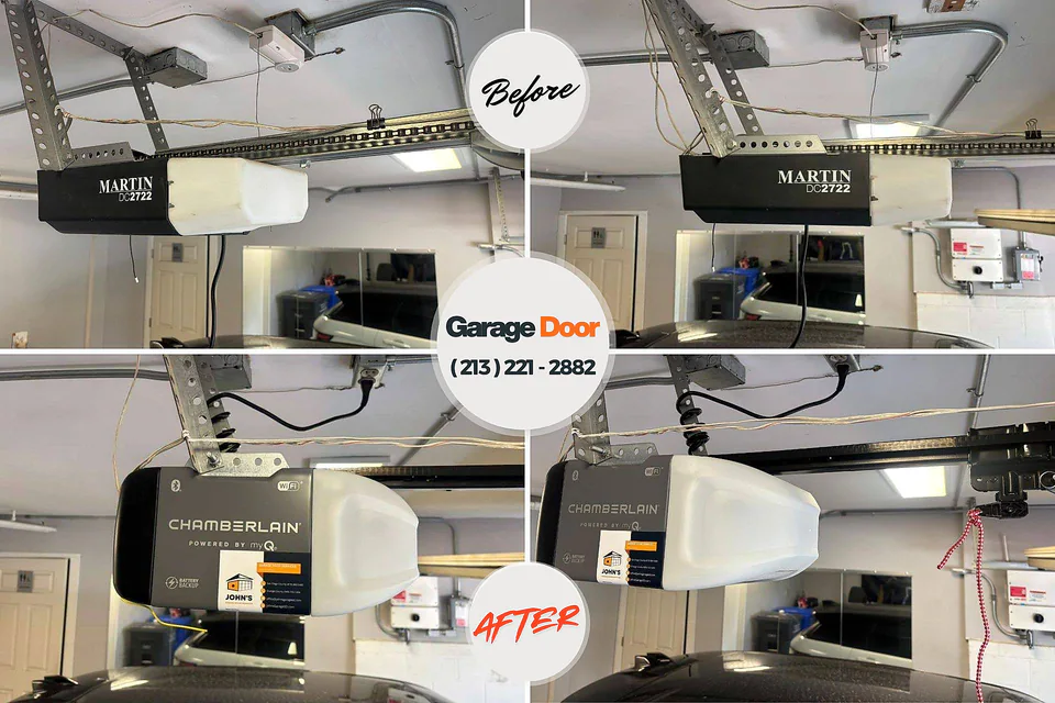 Before and after: garage door repair Falling Water, TN